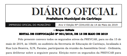 Eleição entre Aposentados e Pensionistas para compor o Conselho Fiscal e de Administração-CFA