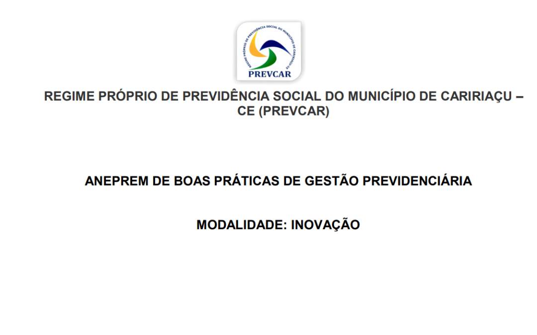 Prêmio de Boas Práticas de Gestão Previdenciária ANEPREM 2022